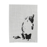 B&W Cool Cat Velveteen Blanket