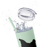 Pop Your Pet! Custom Skinny Tumbler with Straw