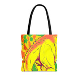 Tie Dye Brachiosaurus Butt Tote Bag