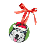 Siberian Husky Ornament with Your Pet's Name!