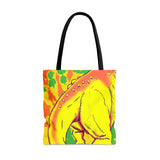 Tie Dye Brachiosaurus Butt Tote Bag