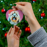 Havanese Ceramic Heart Ornament