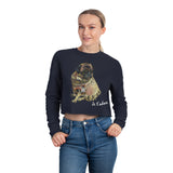 Je t'adore Pug Women's Cropped Sweatshirt