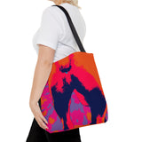 Tie Dye Dog Butt Tote Bag