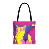 Tie Dye Cat Butt Tote Bag