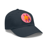 Frenchie Butt Dad Hat with Leather Patch