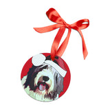 Sheep Dog Ornament with Your Pet's Name!