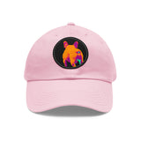 Frenchie Butt Dad Hat with Leather Patch