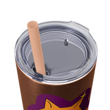 Meowy Star Skinny Tumbler with Straw