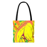 Tie Dye Brachiosaurus Butt Tote Bag