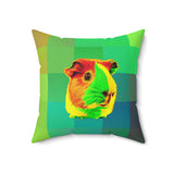 Groovy Guinea Piggy Accent Square Pillow