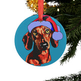 Dachshund (Short Hair) Ornament with Your Pet's Name!