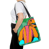 T-Rex Butt Tie Dye Tote Bag