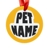 Dachshund (Long Hair) Ornament with Your Pet's Name!