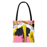 Tie Dye Cow Butt Tote Bag