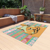 Hip Hip Hippity Hop Outdoor Rug