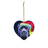 Cane Corso Ceramic Heart Ornament