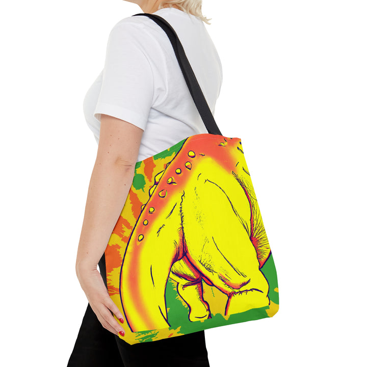 Tie Dye Brachiosaurus Butt Tote Bag