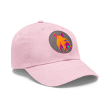 Frenchie Butt Dad Hat with Leather Patch