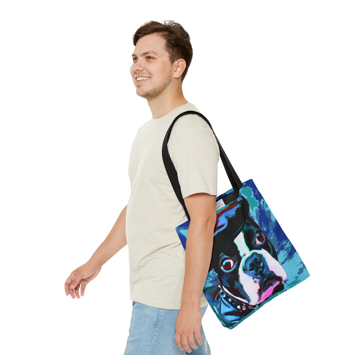 Daddio Dog Tie Dye Tote Bag