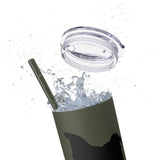 Pop Your Pet! Custom Skinny Tumbler with Straw