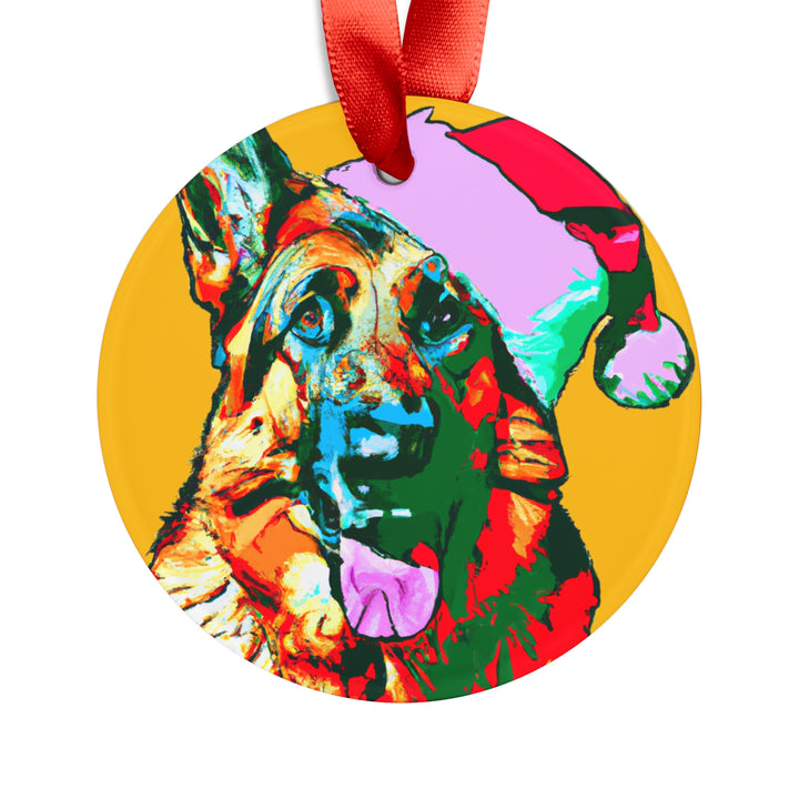 German Shepherd Ornament with Your Pet's Name!