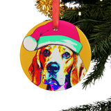 Beagle Ornament with Your Pet's Name!