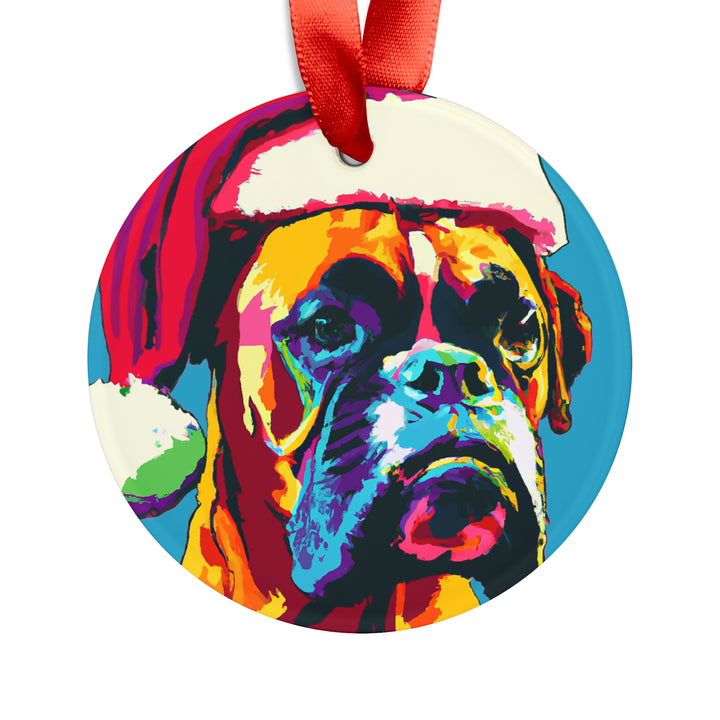 Boxer Ornament with Your Pet's Name!