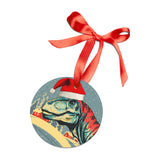 Here Comes Dino Claus Ornament with Ribbon