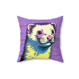 Far Out Ferret Accent Square Pillow