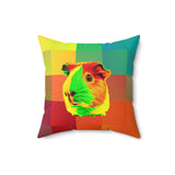 Groovy Guinea Piggy Accent Square Pillow