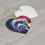 Cane Corso Ceramic Heart Ornament