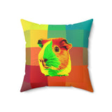 Groovy Guinea Piggy Accent Square Pillow