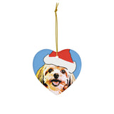 Shih Tzu Ceramic Heart Ornament