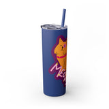 Meowy Star Skinny Tumbler with Straw