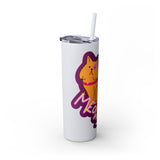 Meowy Star Skinny Tumbler with Straw