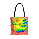 Tie Dye Chicken Butt Tote Bag