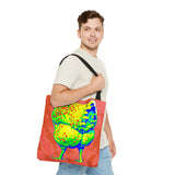 Tie Dye Chicken Butt Tote Bag