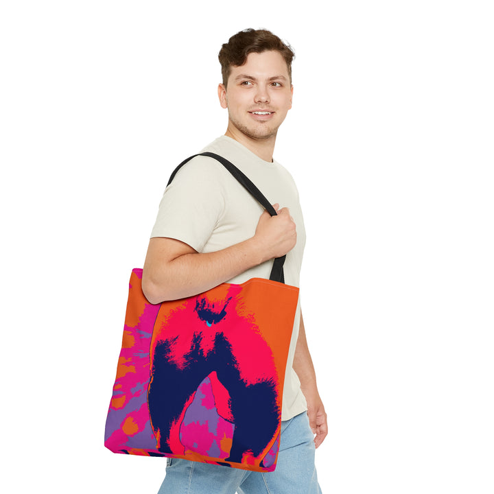 Tie Dye Dog Butt Tote Bag