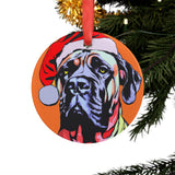 Mastiff Ornament with Your Pet's Name!