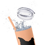 Pop Your Pet! Custom Skinny Tumbler with Straw