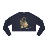 Je t'adore Pug Women's Cropped Sweatshirt