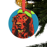 Irish Setter Ornament with Your Pet's Name!