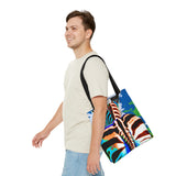 Tie Dye Zebra Butt Tote Bag