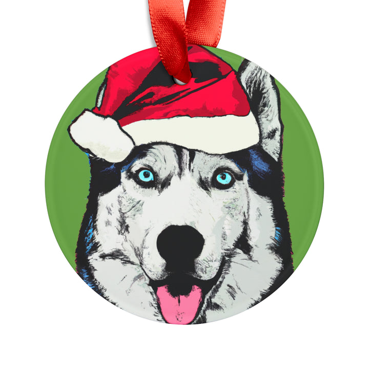 Siberian Husky Ornament with Your Pet's Name!