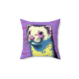 Far Out Ferret Accent Square Pillow