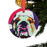 English Bull Dog Ornament with Your Pet's Name!