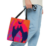 Tie Dye Dog Butt Tote Bag