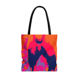 Tie Dye Dog Butt Tote Bag