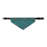 Teal Leopard Print Collar Bandana